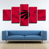 5 panel modern art canvas prints Raptors Red silk live room decor-1208 (2)