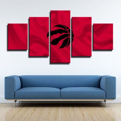 5 panel modern art canvas prints Raptors Red silk live room decor-1208 (2)