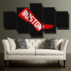 5 panel modern art canvas prints Red Sox Black red sock wall picture-50020 (3)