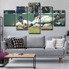 5 panel modern art canvas prints Red Sox Catch the ball wall decor-50041 (2)