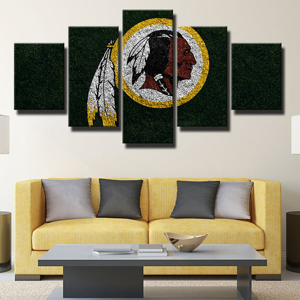 5 panel modern art canvas prints Redskins all Lawn decor picture-1208 (2)
