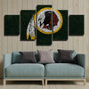 5 panel modern art canvas prints Redskins all Lawn decor picture-1208 (3)