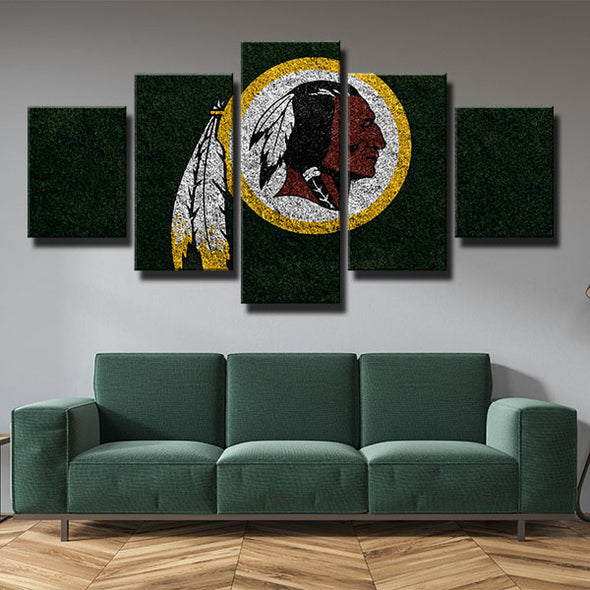 5 panel modern art canvas prints Redskins all Lawn decor picture-1208 (4)