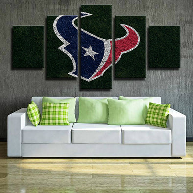 5 panel modern art canvas prints Texans green Lawn live room decor-1208 (1)