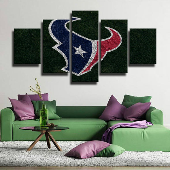 5 panel modern art canvas prints Texans green Lawn live room decor-1208 (2)