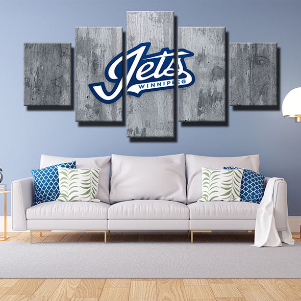5 panel modern art canvas prints The Airforce gray wall decor picture-1208 (4)