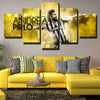 5 panel modern art canvas prints Zebre Pirlo all yellow wall picture-1348 (3)