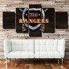 5 panel modern art framed printTexas Rangers Emblem wall decor1238 (2)