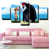 5 panel modern art framed print 1 Piece Straw Hat Luffy decor picture-1200 (1)
