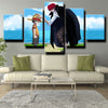 5 panel modern art framed print 1 Piece Straw Hat Luffy decor picture-1200 (2)