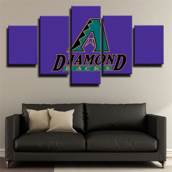 5 panel modern art framed print  Arizona Diamondbacks Embleme standard wall decor1293 (2)
