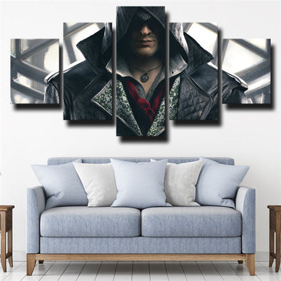 5 panel modern art framed print Assassin Syndicate Jacob wall decor-1204 (1)