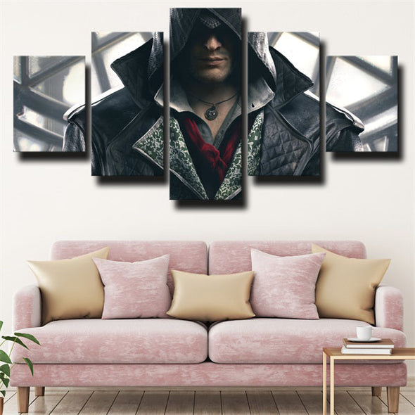 5 panel modern art framed print Assassin Syndicate Jacob wall decor-1204 (3)