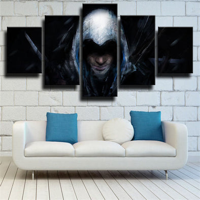 5 panel modern art framed print Assassin's Creed Desmond wall decor-1207 (1)