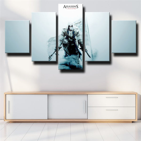 5 panel modern art framed print Assassin's Creed IIIdecor picture-1207 (2)