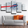 5 panel modern art framed print Bills West team Badge wall decor-1203 (2)
