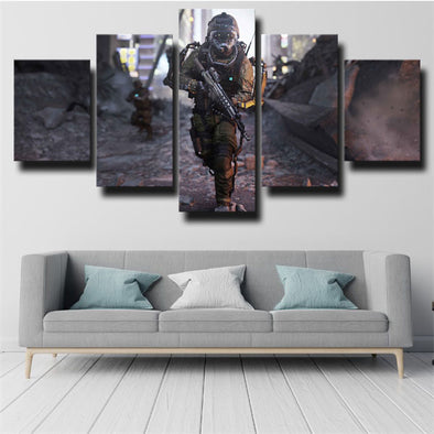 5 panel modern art framed print COD Advanced Warfare wall decor-1203 (1)
