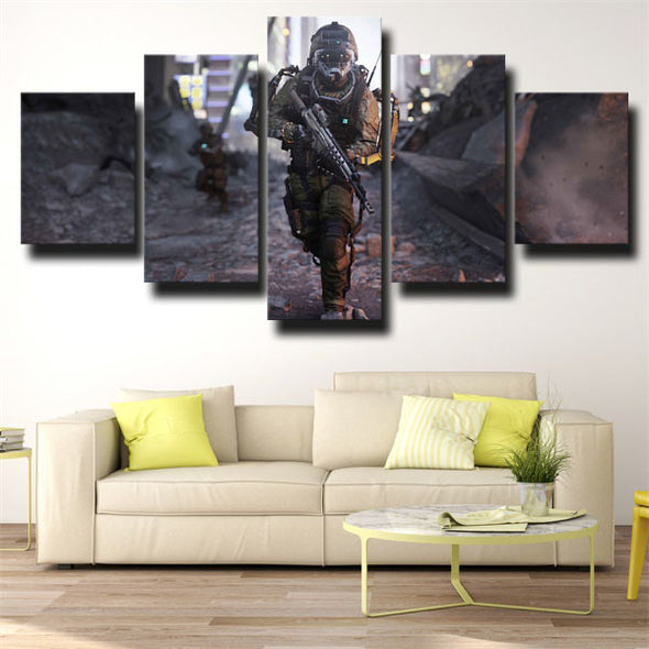 5 panel modern art framed print COD Advanced Warfare wall decor-1203 (2)