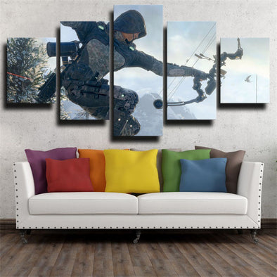 5 panel modern art framed print COD Black Ops III Alessandra wall decor-1203 (1)