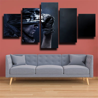 5 panel modern art framed print COD Ghosts Elias wall decor-1202 (1)