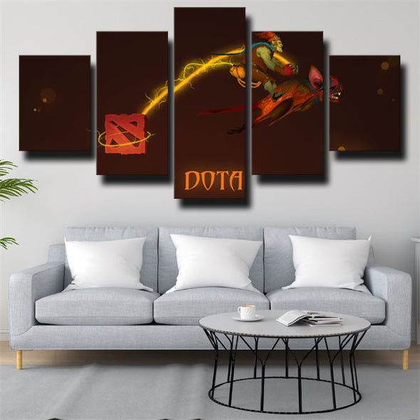 5 panel modern art framed print DOTA 2 Batrider wall decor-1244 (3)