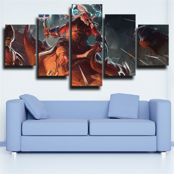 5 panel modern art framed print DOTA 2 Disruptor wall picture-1298 (2)