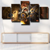 5 panel modern art framed print DOTA 2 Hero Sniper wall decor-1494 (3)