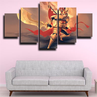 5 panel modern art framed print DOTA 2 Legion Commander decor picture-1337 (1)