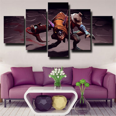 5 panel modern art framed print DOTA 2 Slark live room decor-1446 (1)