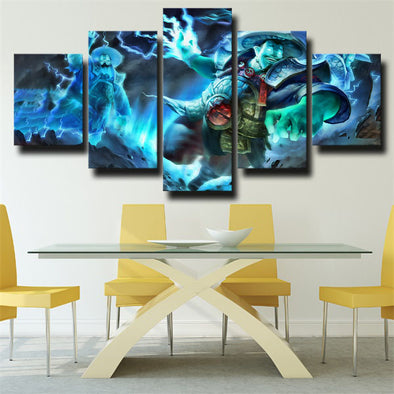 5 panel modern art framed print DOTA 2 Storm Spirit wall decor-1453 (1)