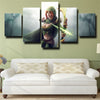 5 panel modern art framed print DOTA 2 Windranger Green wall decor-1499 (2)