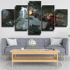 5 panel modern art framed print DOTA 2 hero Sniper wall decor-1449 (2)