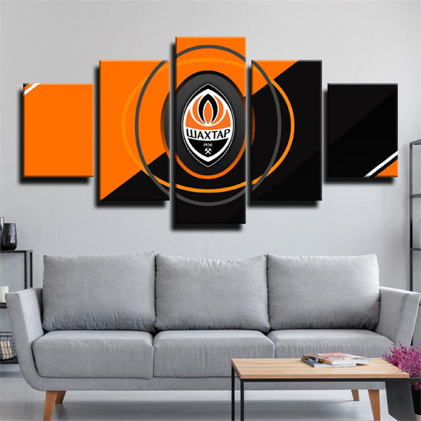 5 panel modern art framed print  FC Shakhtar Donetsk Team Embleme wall decor1207 (2)