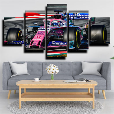 5 panel modern art framed print Formula 1 Car Mercedes decor picture-1200 (1)