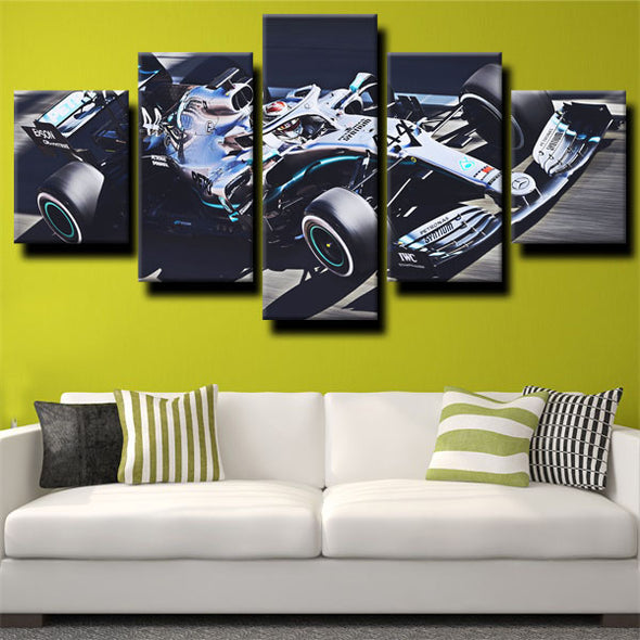 5 panel modern art framed print Formula 1 Car Mercedes home decor-1200(3)