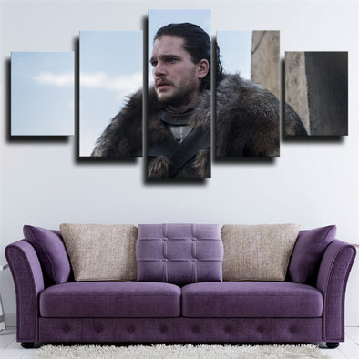 5 panel modern art framed print Game of Thrones Jon Snow decor picture-1619 (1)