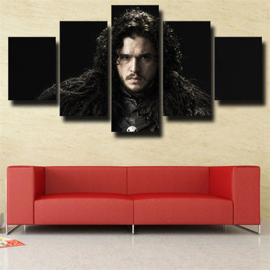 5 panel modern art framed print Game of Thrones Jon Snow home decor-1616 (1)