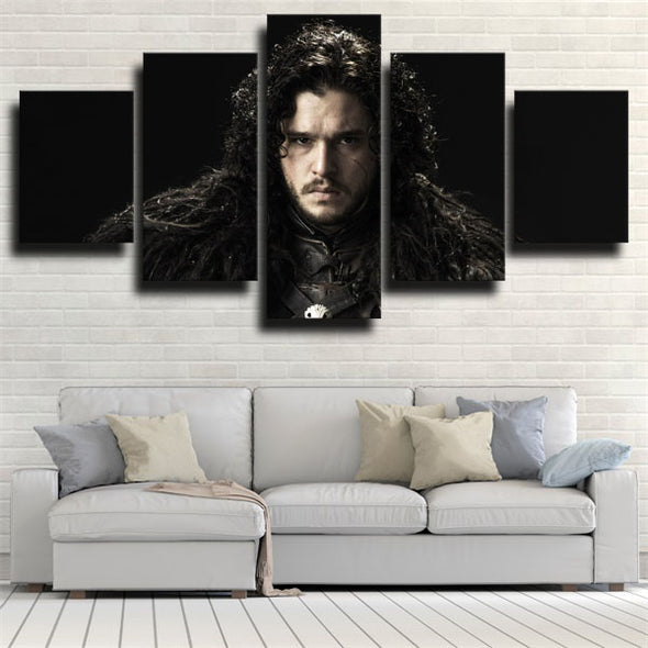 5 panel modern art framed print Game of Thrones Jon Snow home decor-1616 (3)