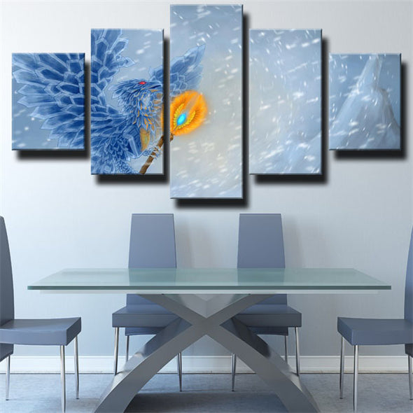 5 panel modern art framed print League Legends Anivia live room decor-1200 (2)