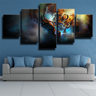 5 panel modern art framed print League Legends Blitzcrank home decor-1200 (1)