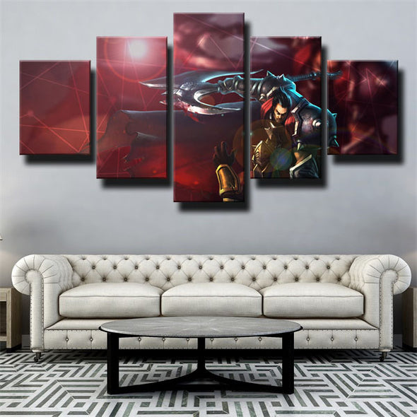 5 panel modern art framed print League Legends Darius wall picture-1200 (2)
