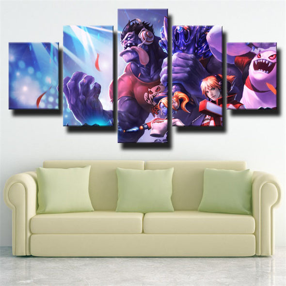 5 panel modern art framed print League Legends Dr. Mundo wall decor-1200 (3)