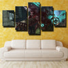 5 panel modern art framed print League Legends Ekko home decor-1200 (2)