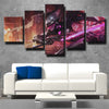 5 panel modern art framed print League Of Legends Fiora home decor-1200 (2)