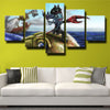 5 panel modern art framed print League Of Legends Fizz wall decor-1200 (3)