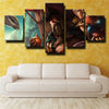 5 panel modern art framed print League Of Legends Gangplank wall decor-1200 (2)