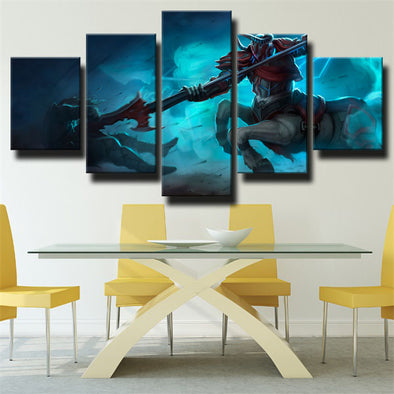 5 panel modern art framed print League Of Legends Hecarim home decor-1200 (1)