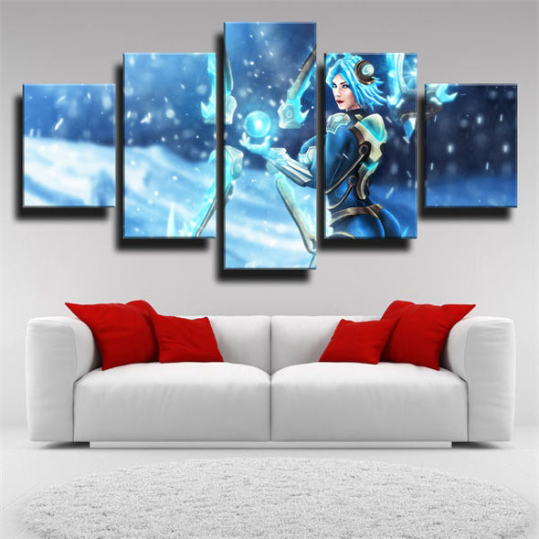 5 panel modern art framed print League Of Legends Irelia wall decor-1200 (2)