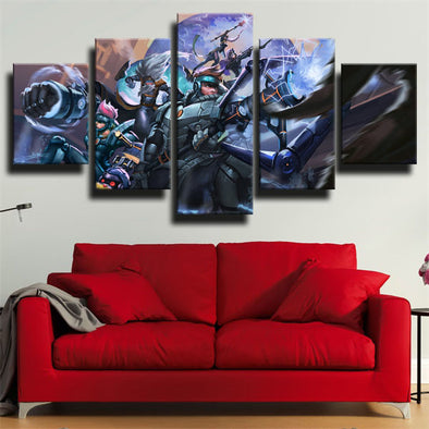 5 panel modern art framed print League Of Legends Jayce wall picture-1200 (1)