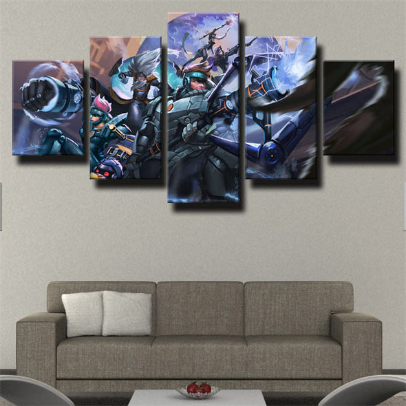 5 panel modern art framed print League Of Legends Jayce wall picture-1200 (3)